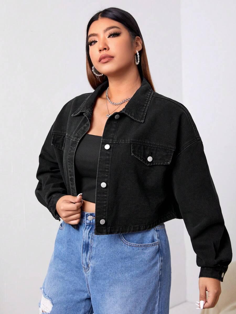 CZARNA KURTKA JEANS