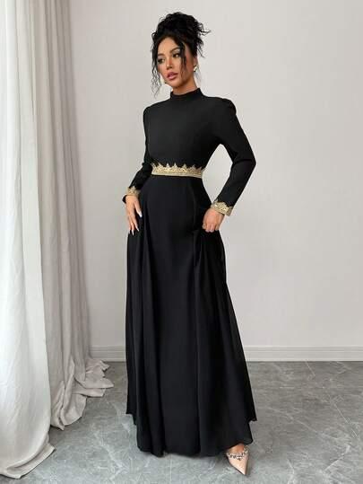 CZARNA MAXI SUKIENKA