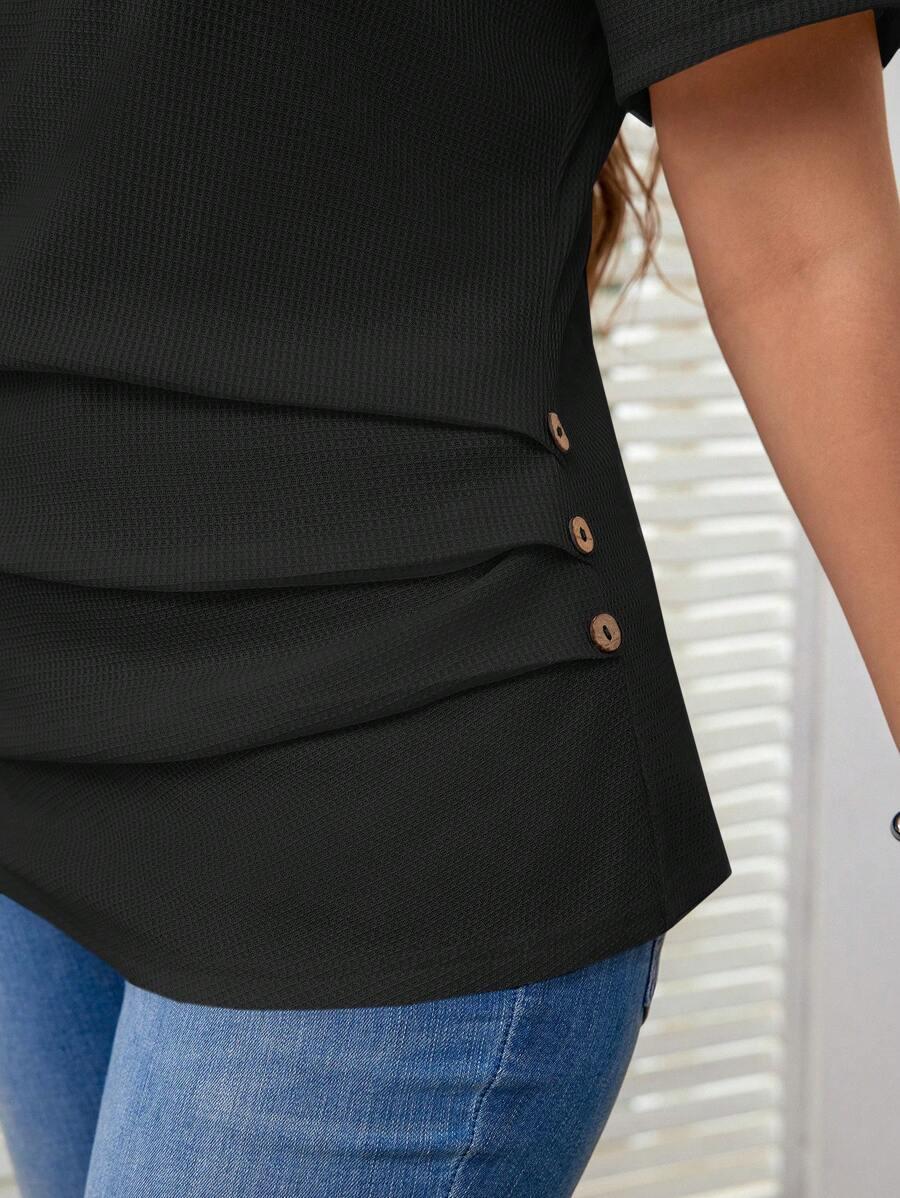 czarna bluzka v neck