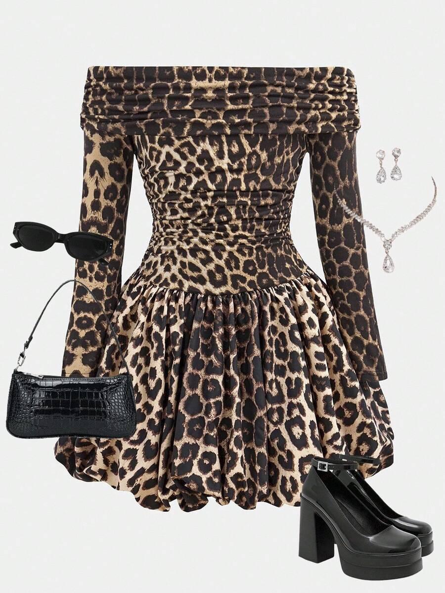 mini sukienka animal print