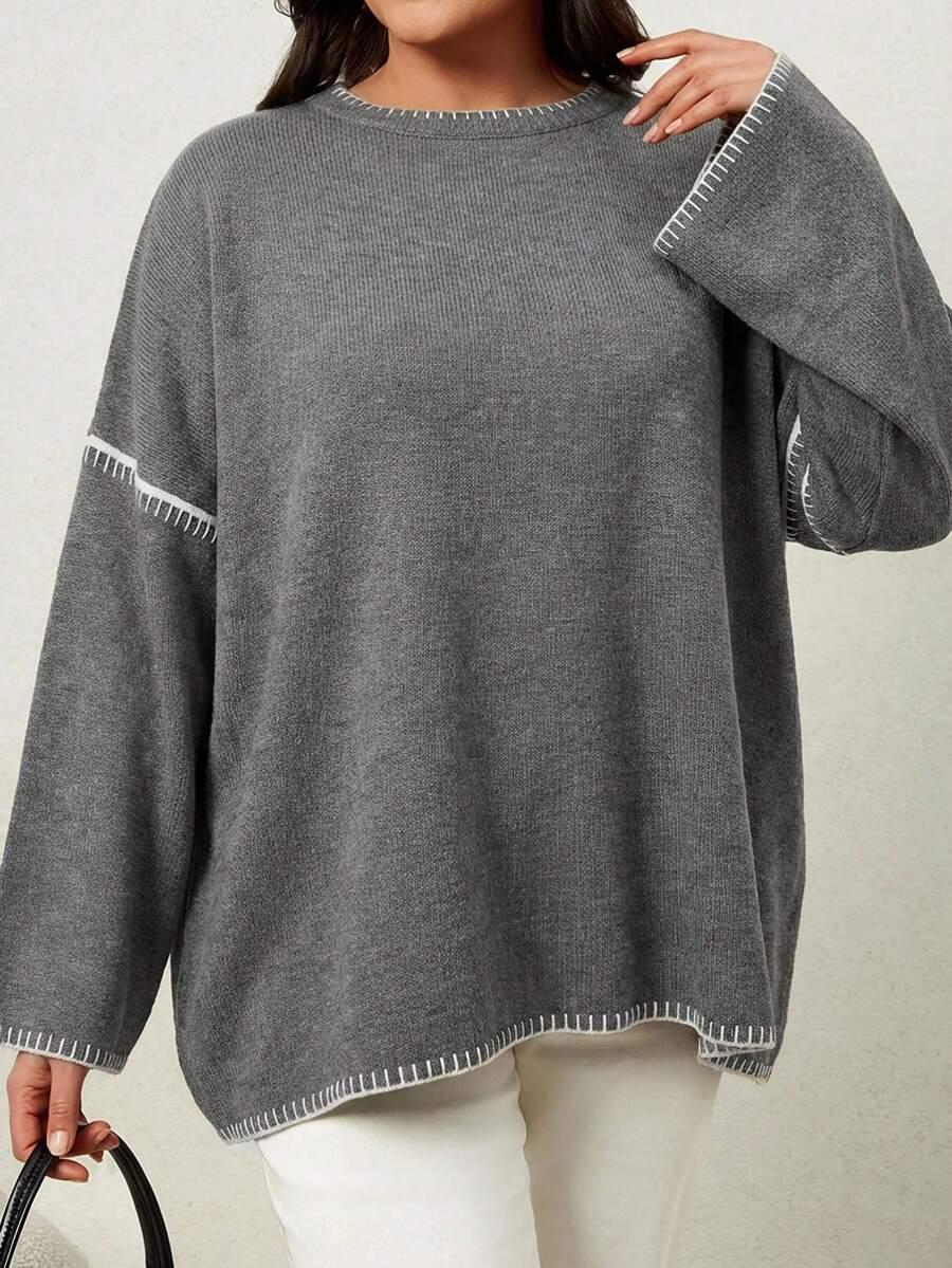 szary dzianinowy sweter
