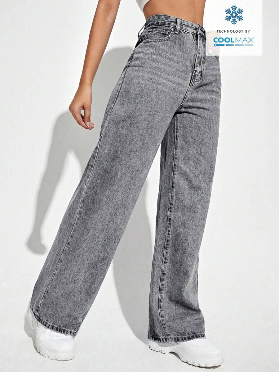 SZARE SPODNIE JEANS