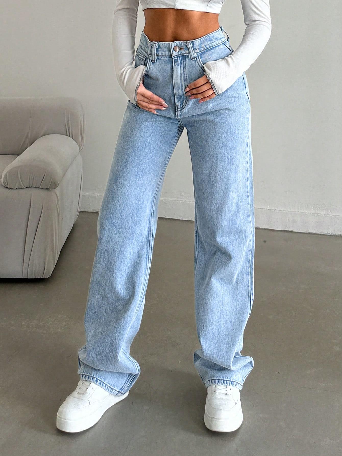 SPODNIE JEANS KIESZENIE ZAMEK 