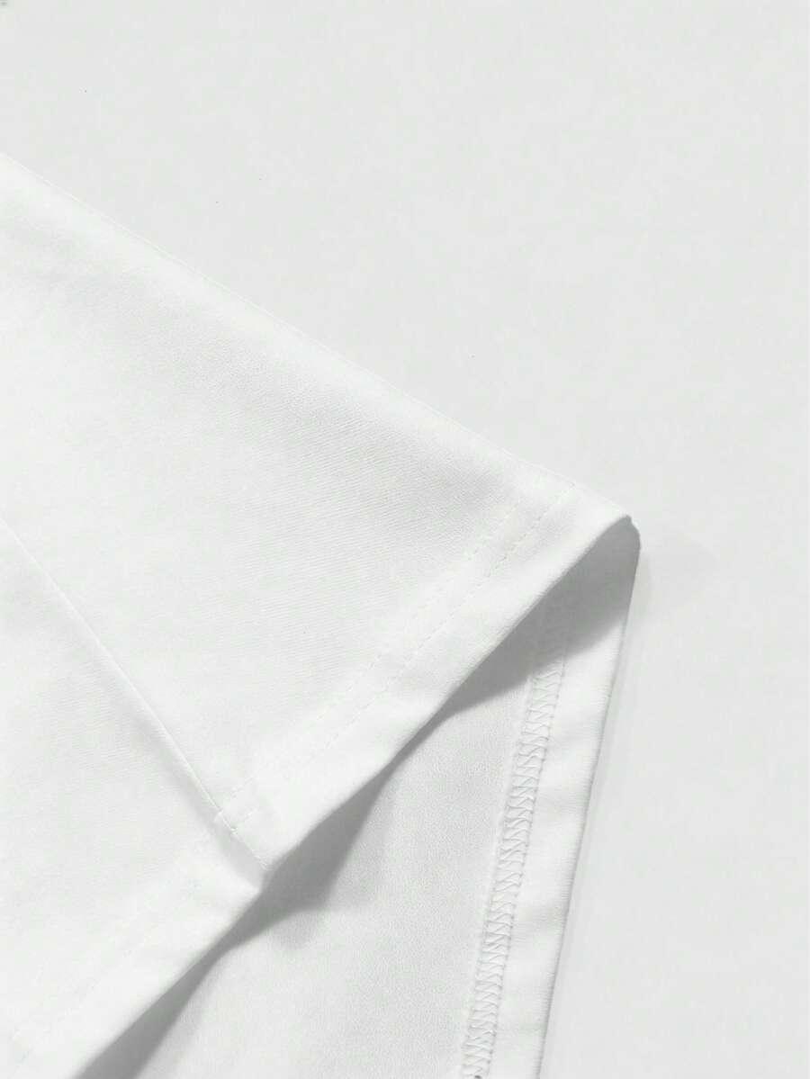 biały t-shirt okrągły dekolt