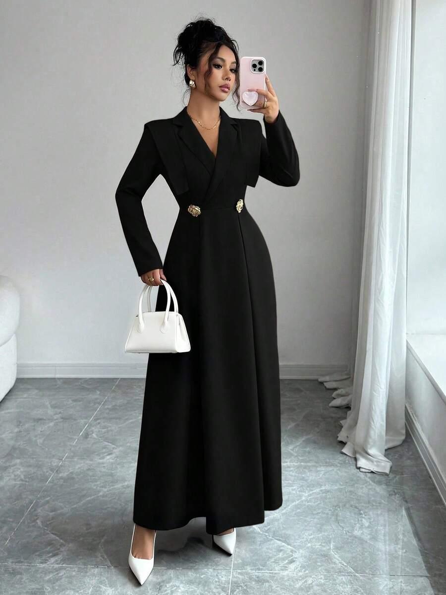 CZARNA MAXI SUKIENKA