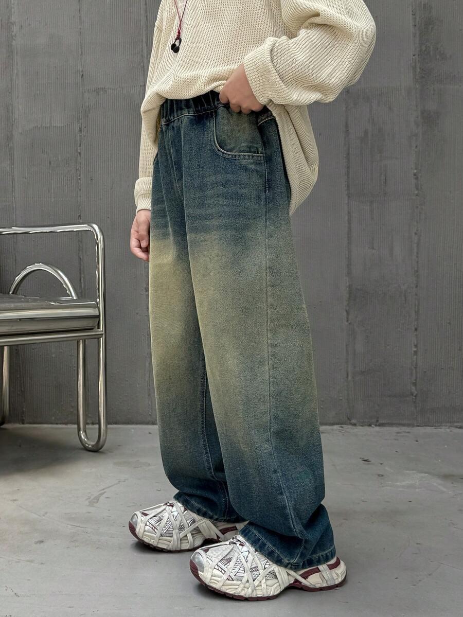 spodnie jeans szeroka nogawka
