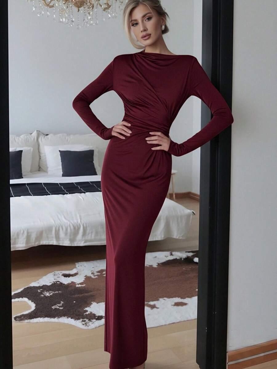 BORDOWA MAXI SUKIENKA