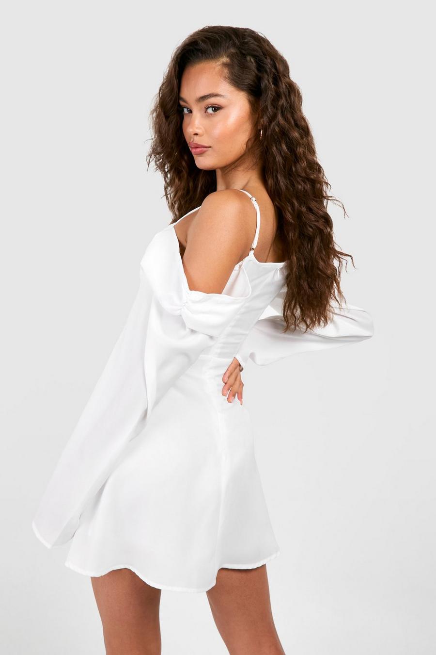 biała gorsetowa mini sukienka