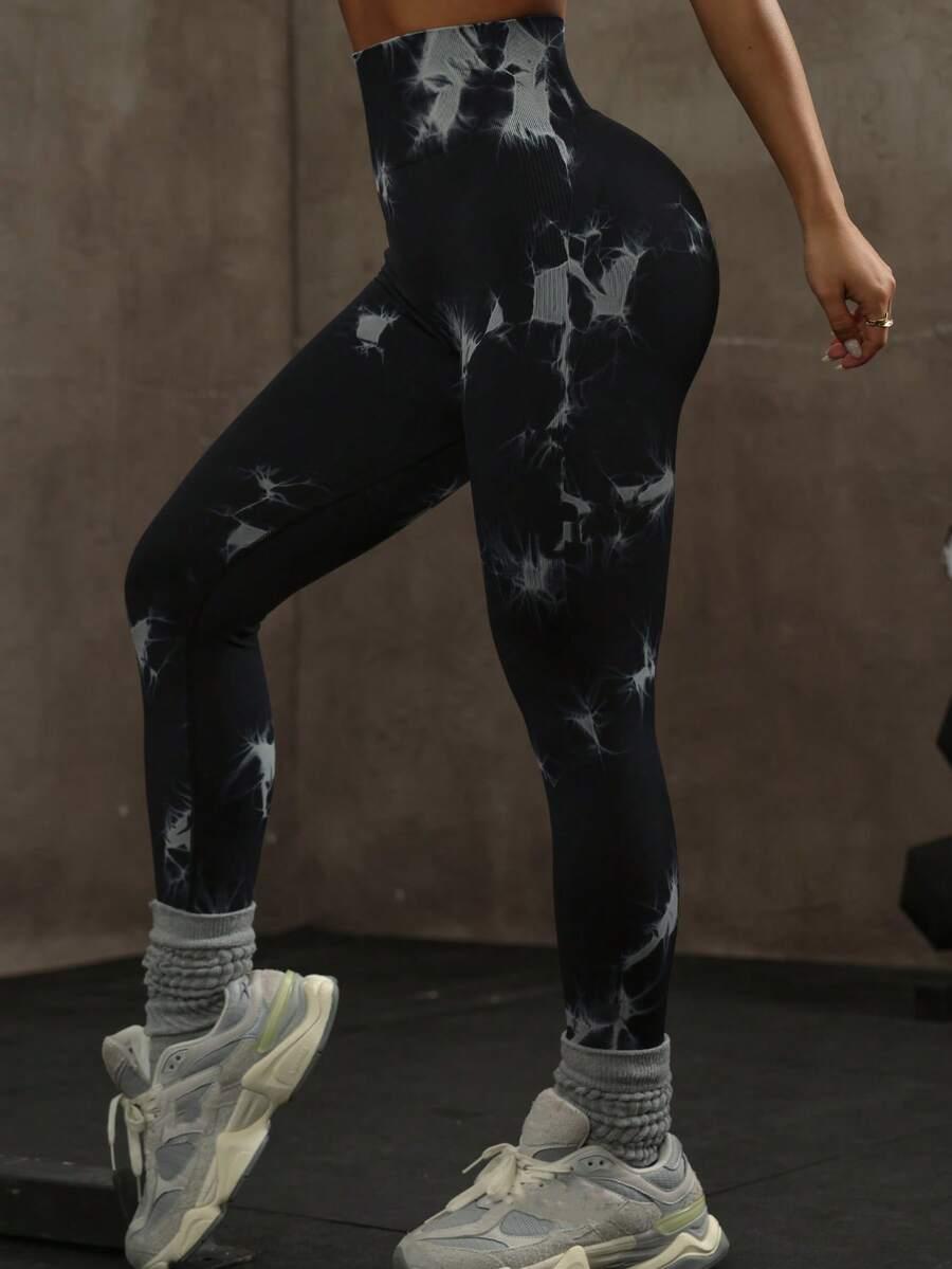 legginsy sportowe print