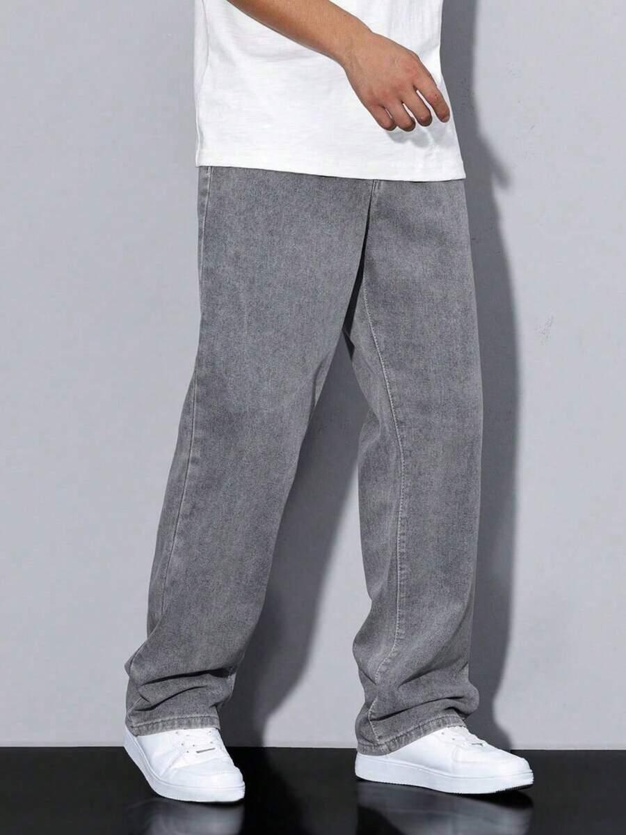 szare spodnie jeans