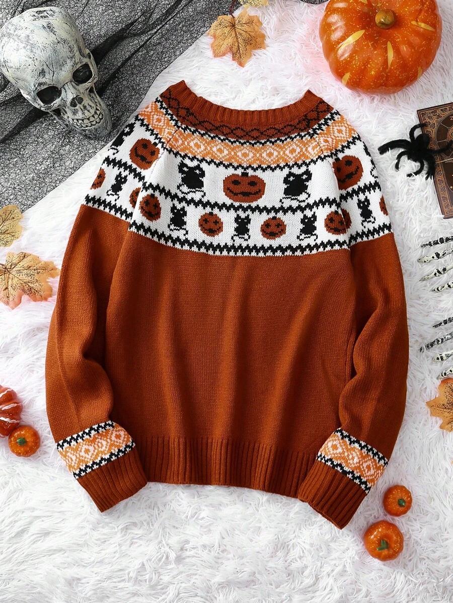 SWETER DAMSKI Z OKRĄGŁYM DEKOLTEM