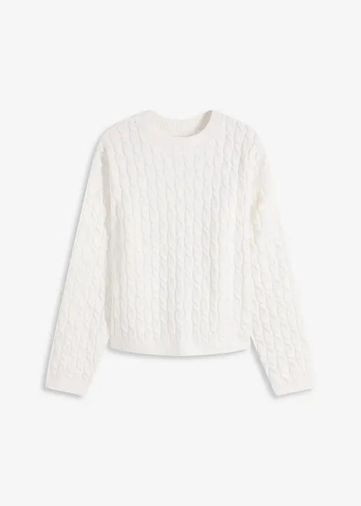SWETER DAMSKI  Z PLECIONYM WZOREM