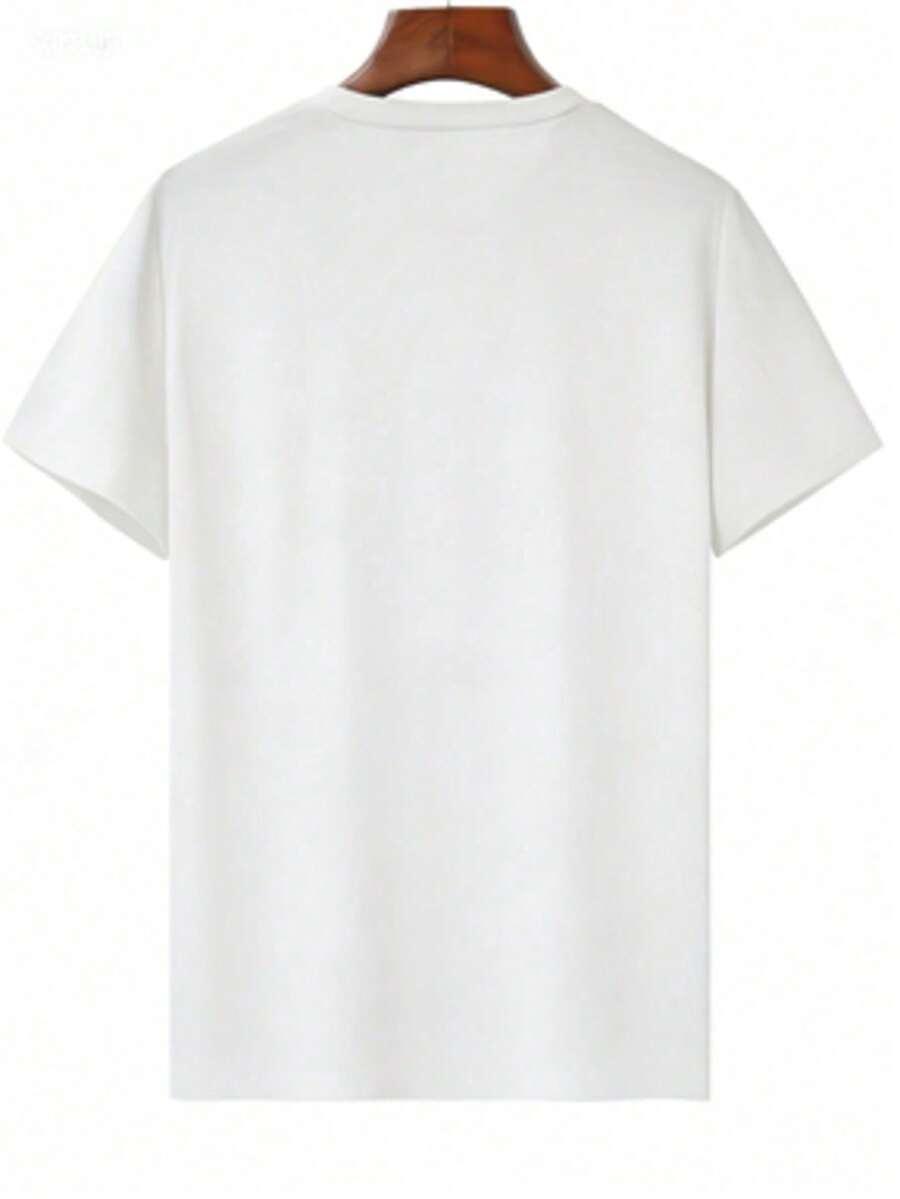 kremowy t-shirt nadruk save The Sharks