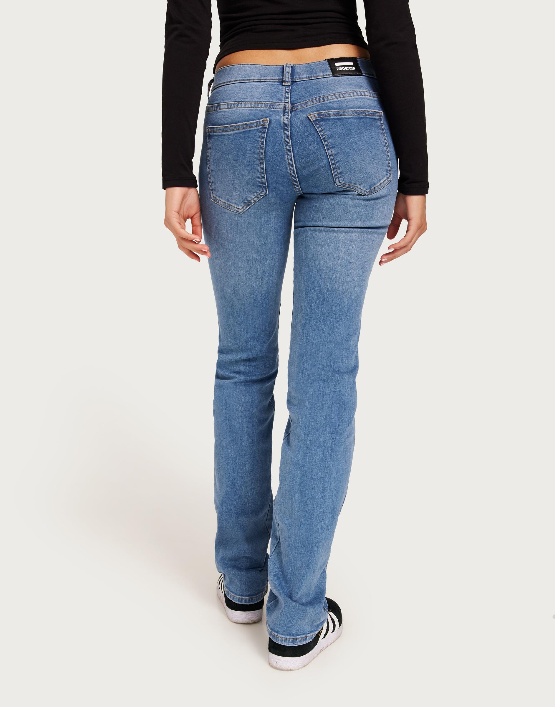 NIEBIESKIE PROSTE SPODNIE JEANS