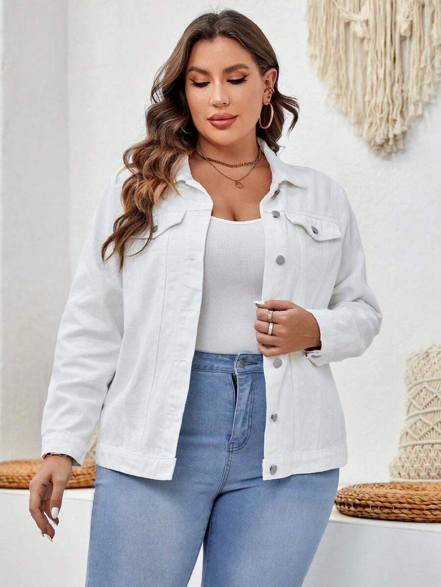 biała kurtka jeans 