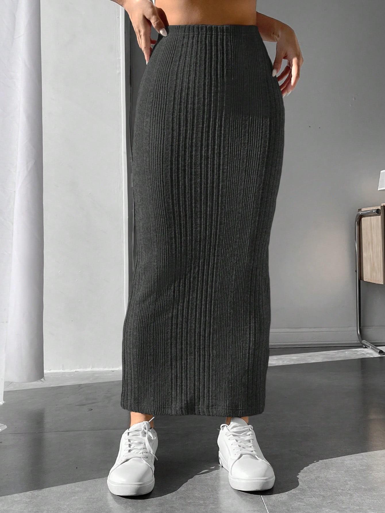 szara maxi spódnica