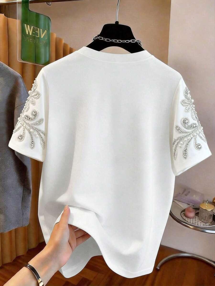 BIAŁY T-SHIRT NADRUK