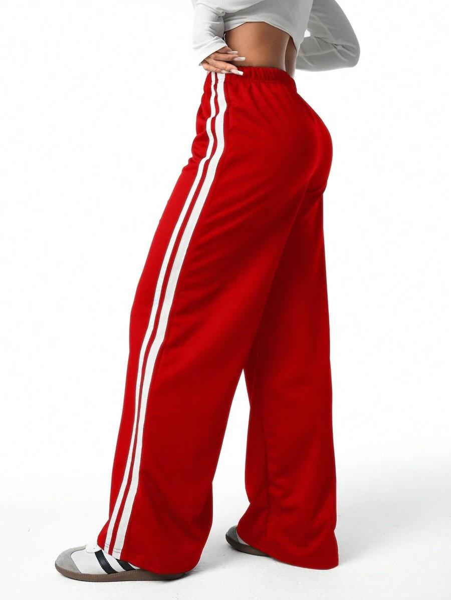 czerwone spodnie casual