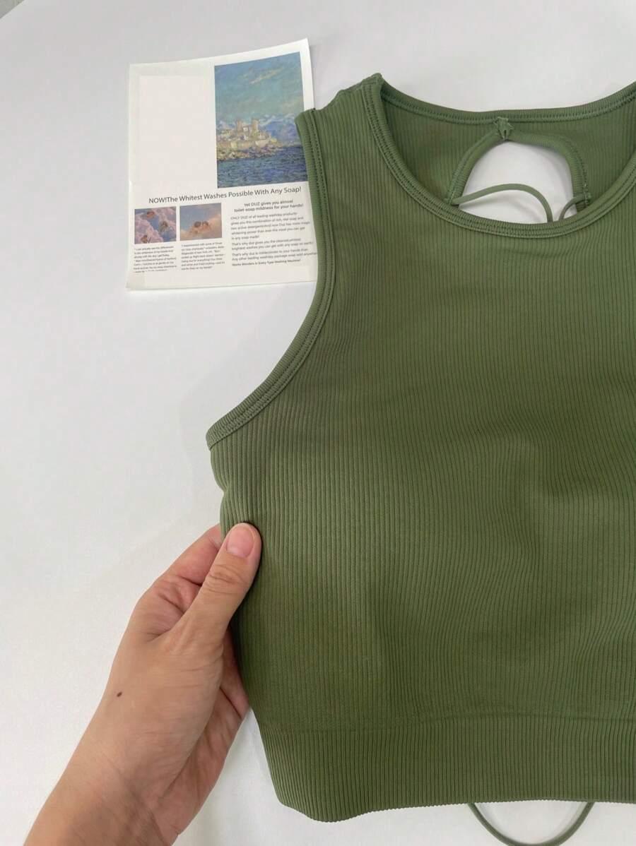 ZIELONY TOP ODKRYTE PLECY