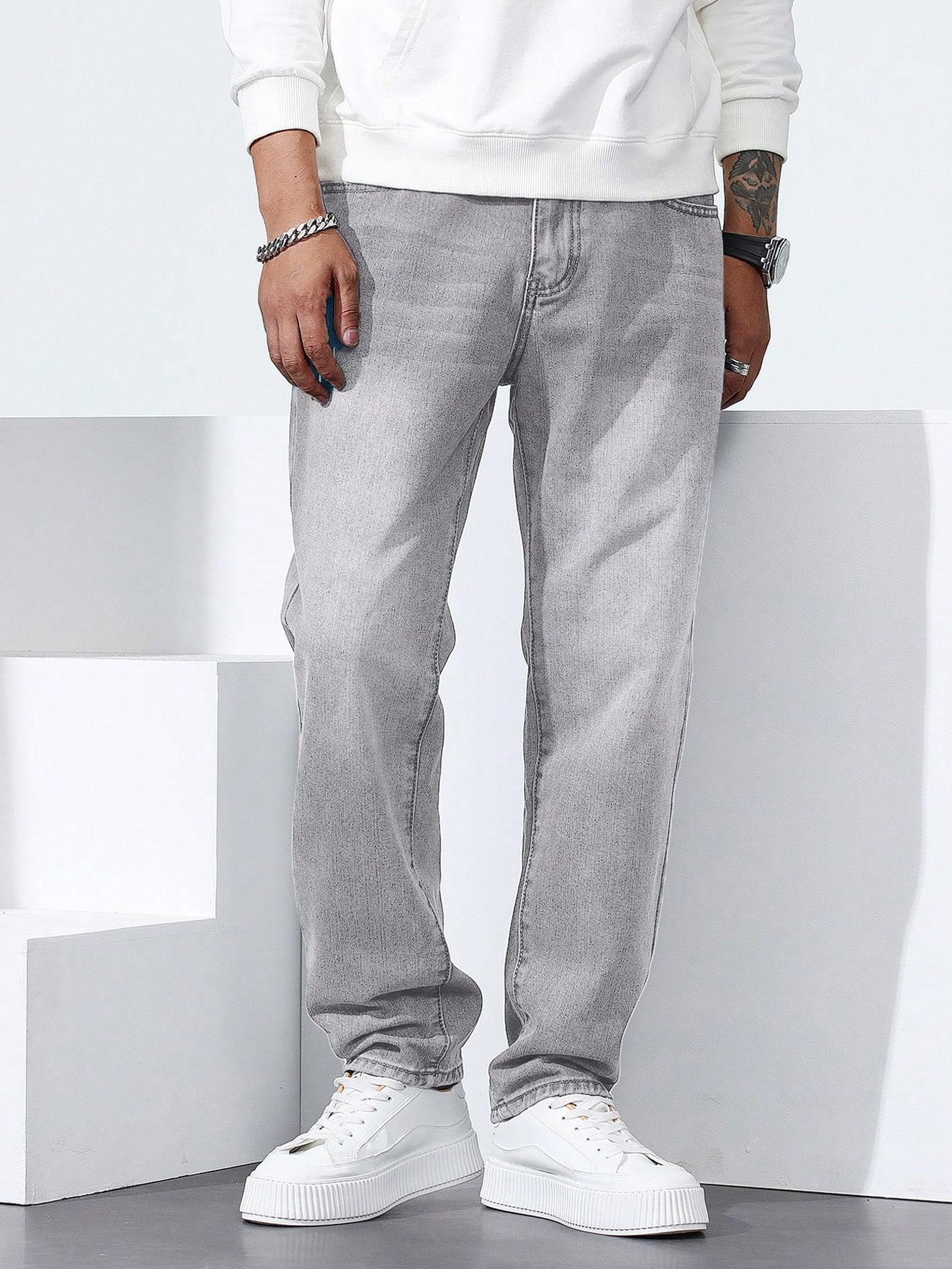 SZARE SPODNIE JEANS
