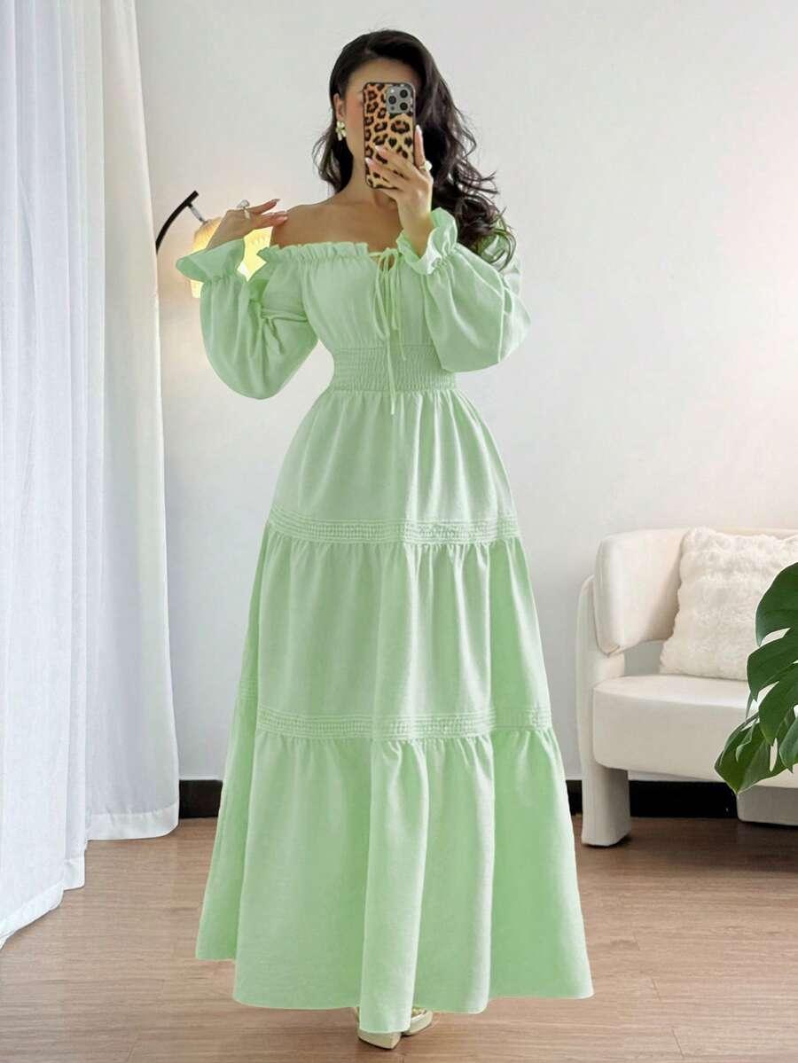 zielona maxi sukienka