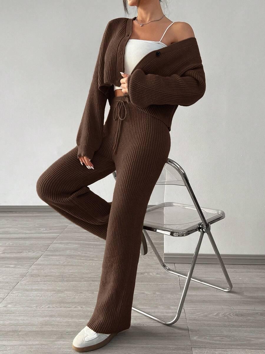 SWETER SPODNIE KOMPLET