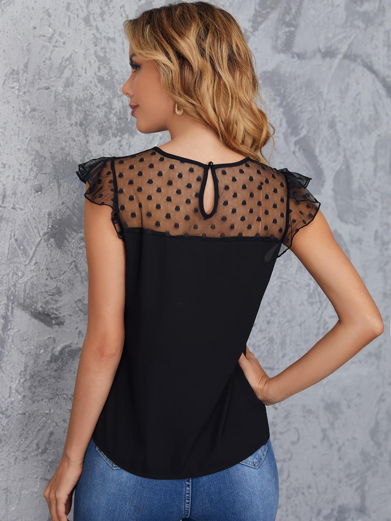 CZARNA BLUZA SIATECZKA 