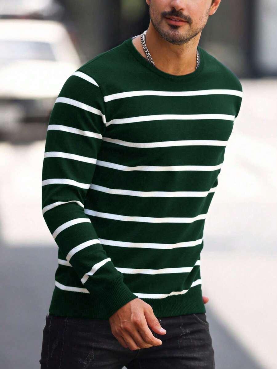 SWETER MĘSKI W PASKI