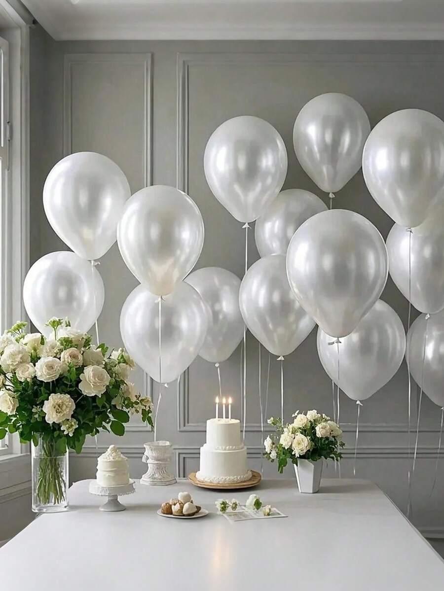białe balony 10-pack
