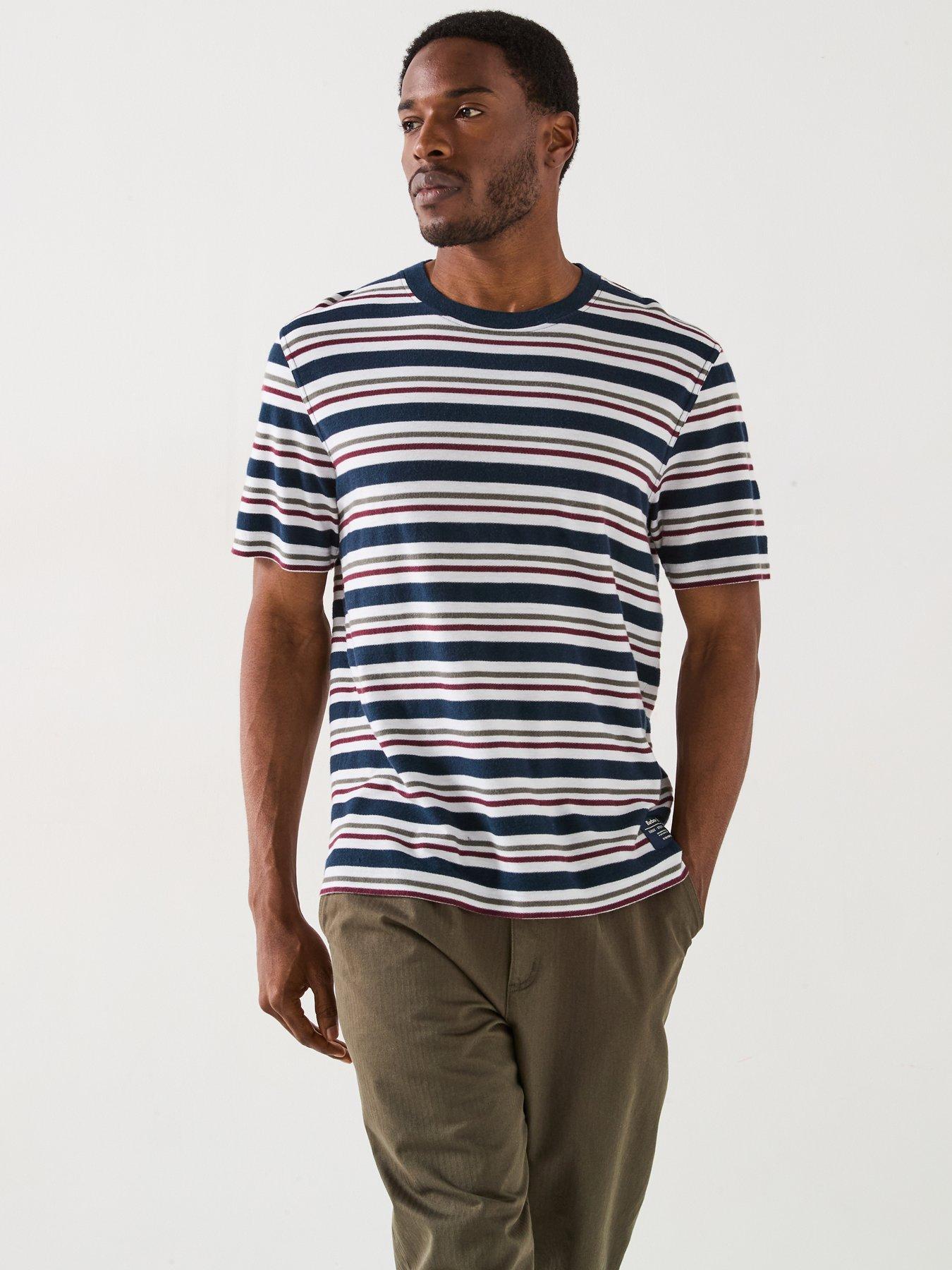 BARBOUR T-SHIRT MĘSKI W PASKI MTS1401NY91