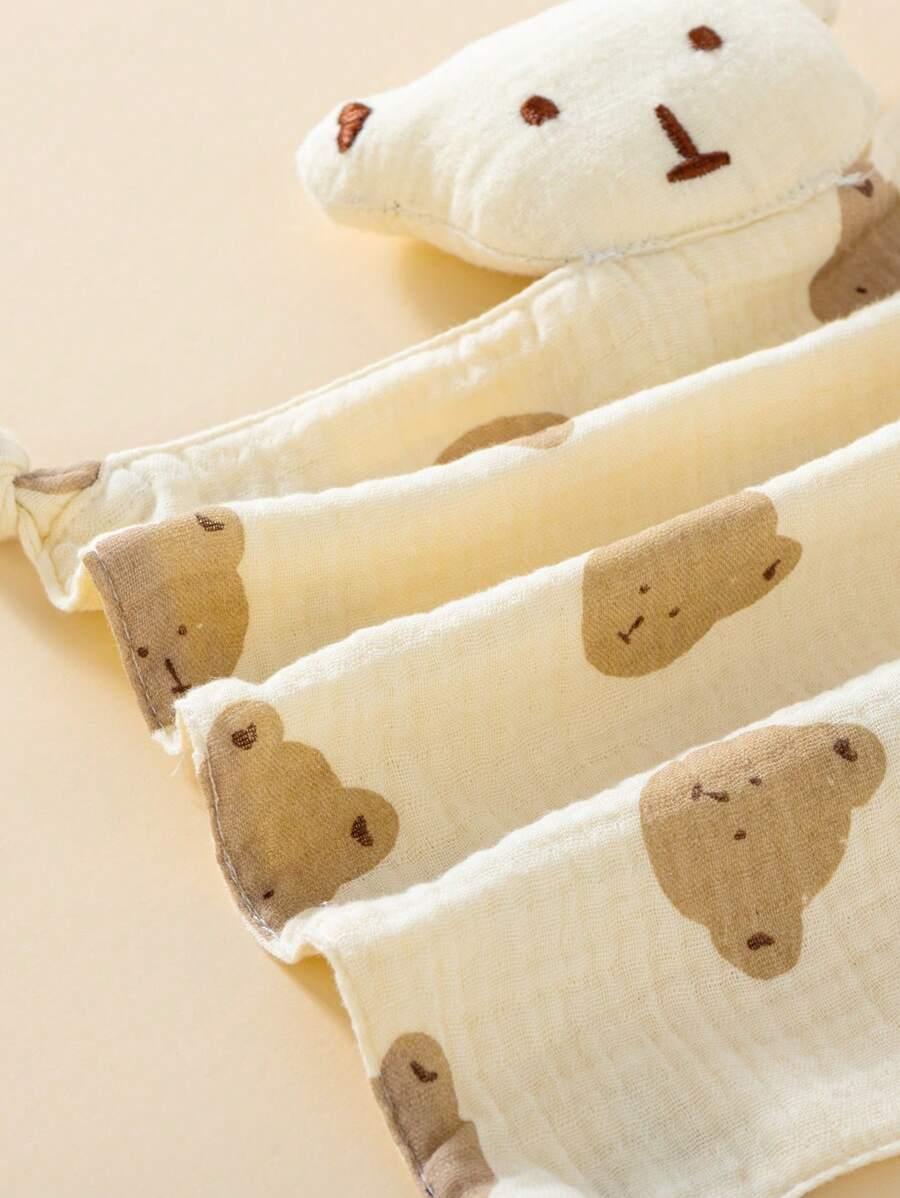 muślinowa przytulanka miś 2 pack