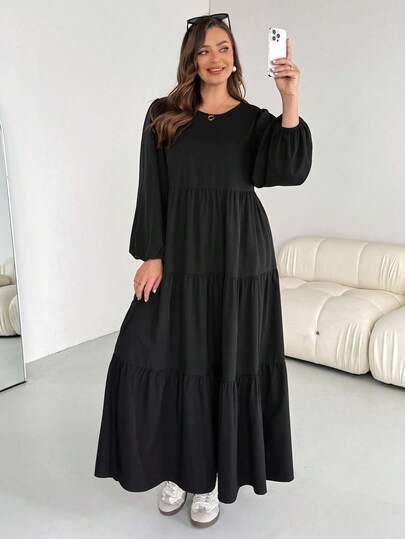 CZARNA MAXI SUKIENKA