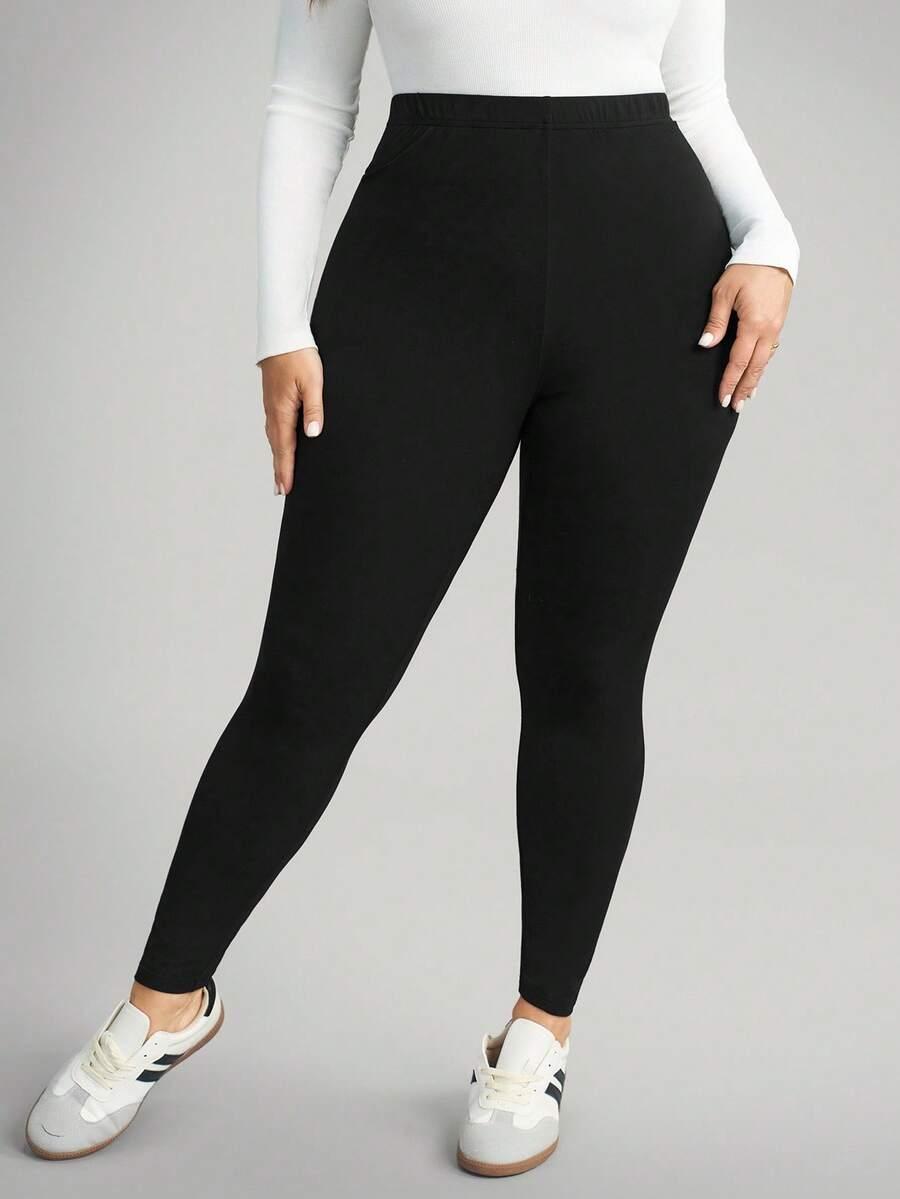 czarne legginsy wysoki stan