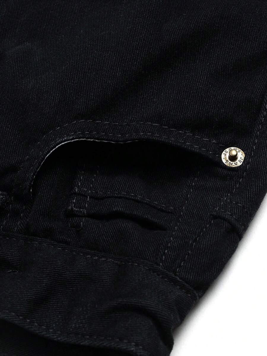CZARNE SPODNIE JEANS