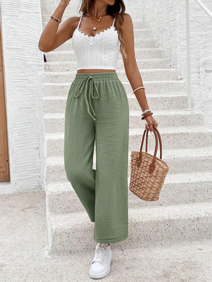 ZIELONE SPODNIE CASUAL