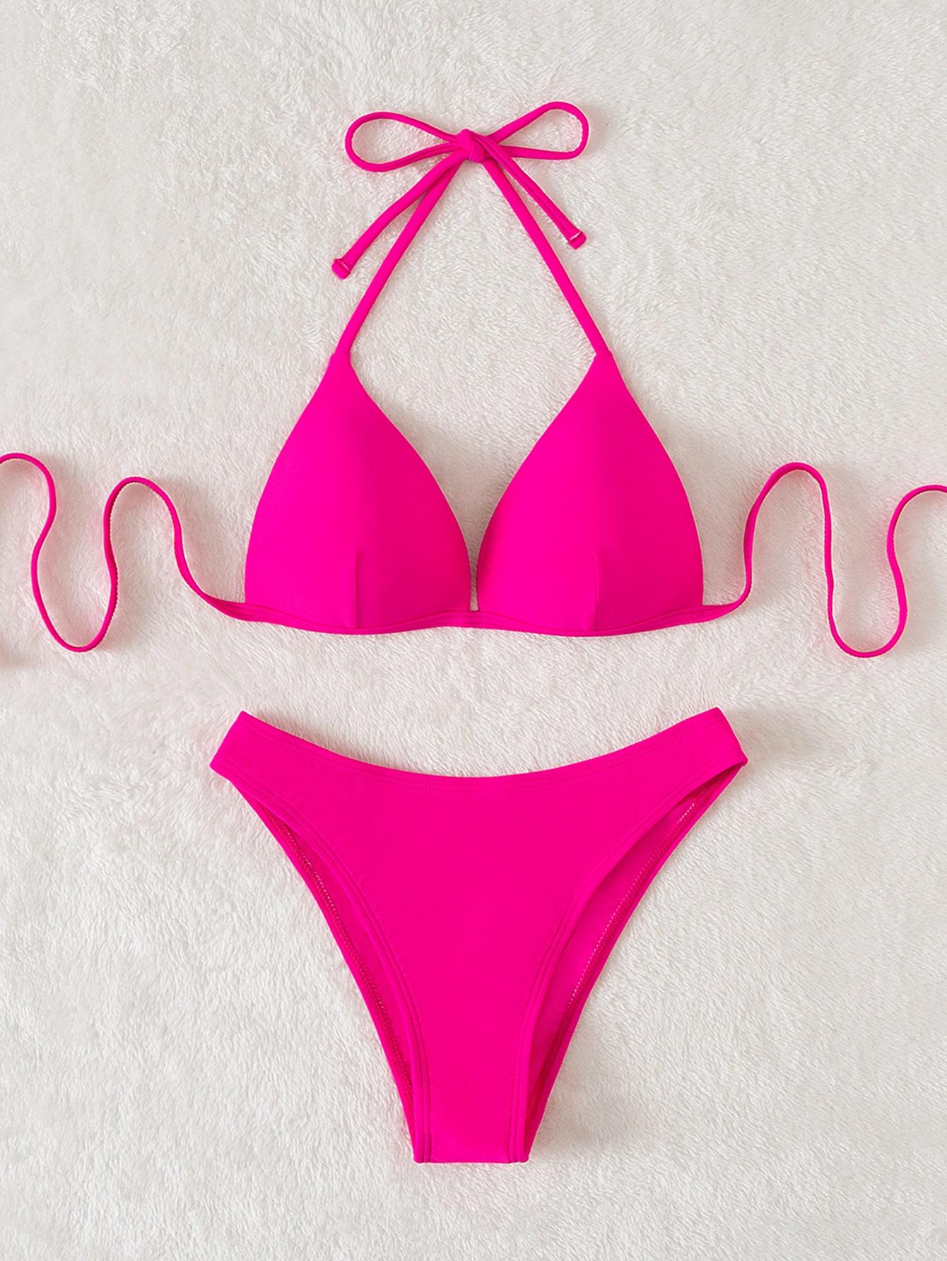 RÓŻOWE DWUCZĘŚCIOWE BIKINI 