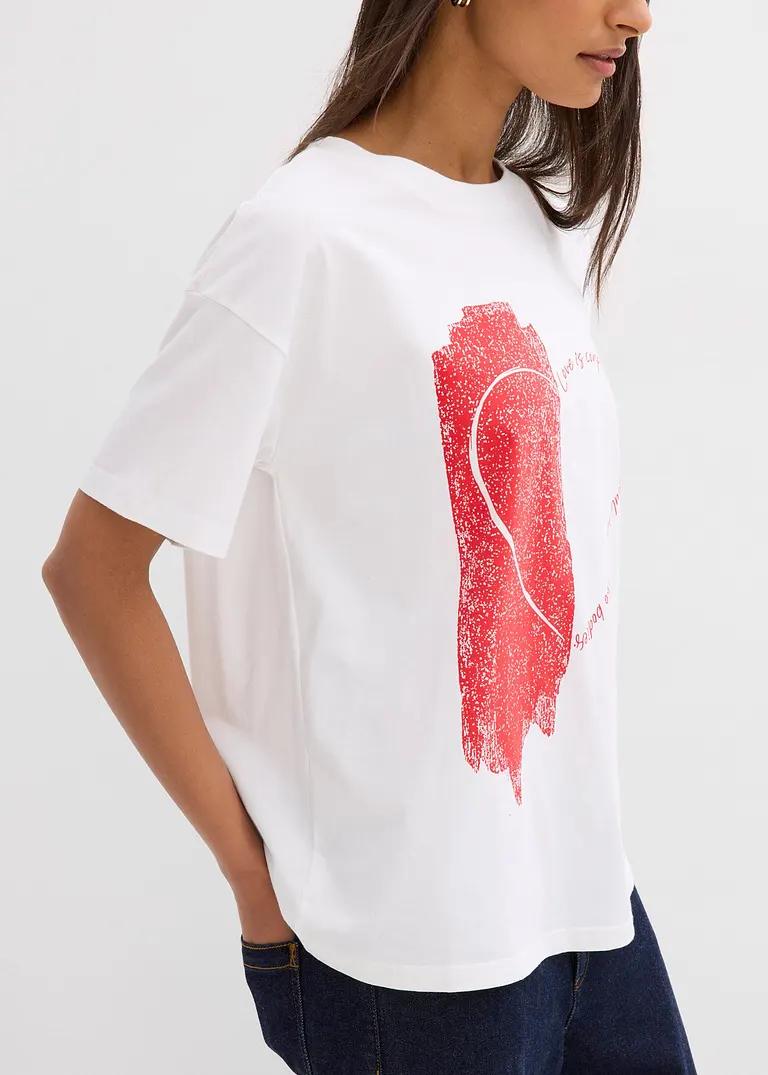 BLUZKA DAMSKA PLUS SIZE OKRĄGŁY DEKOLT KRÓTKI RĘKAW BAWEŁNA