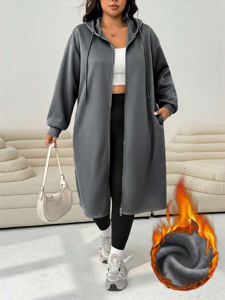 SZARA BLUZA Z KAPTUREM 
