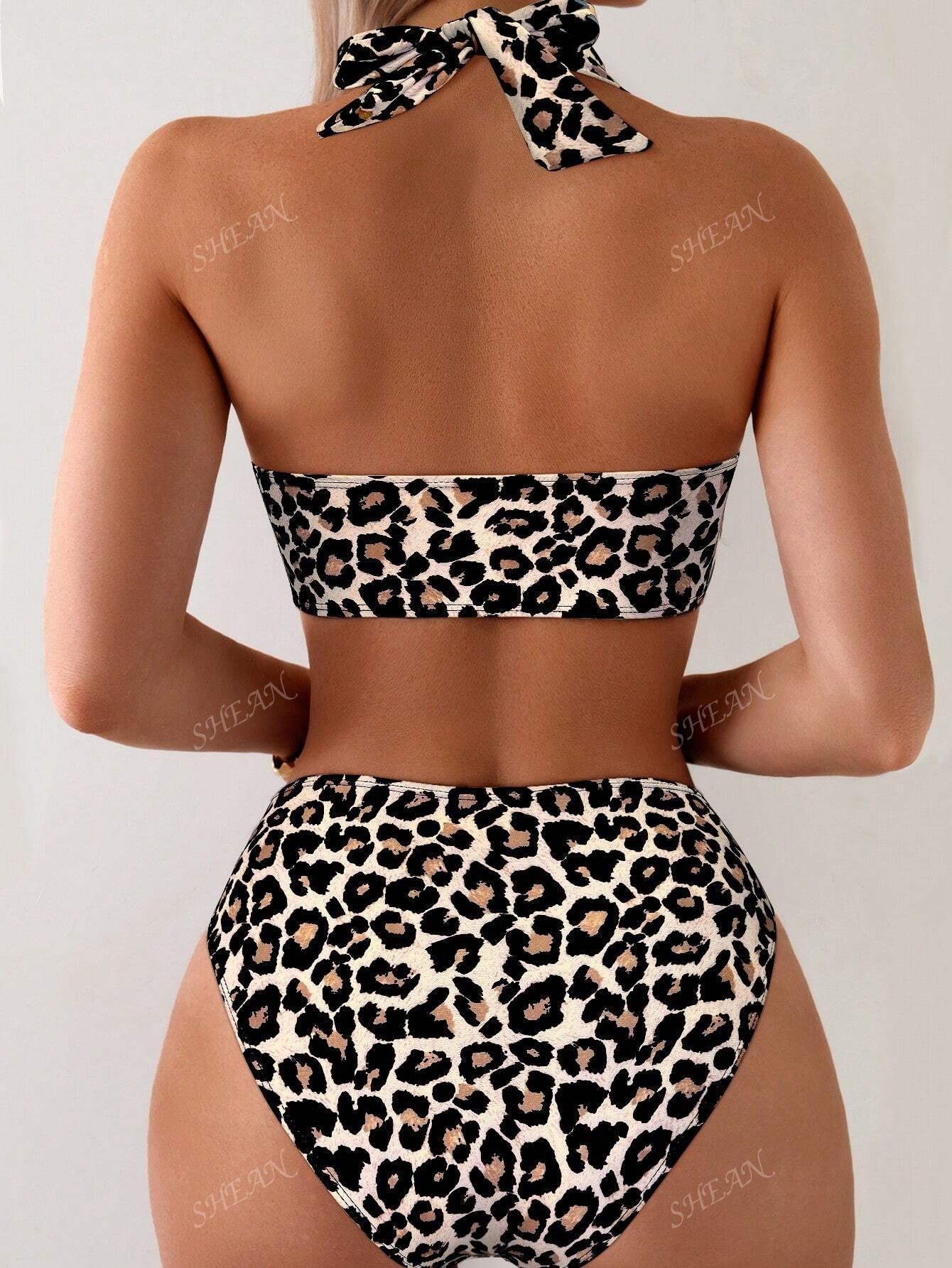 DWUCZĘŚCIOWY STRÓJ KĄPIELOWY ANIMAL PRINT
