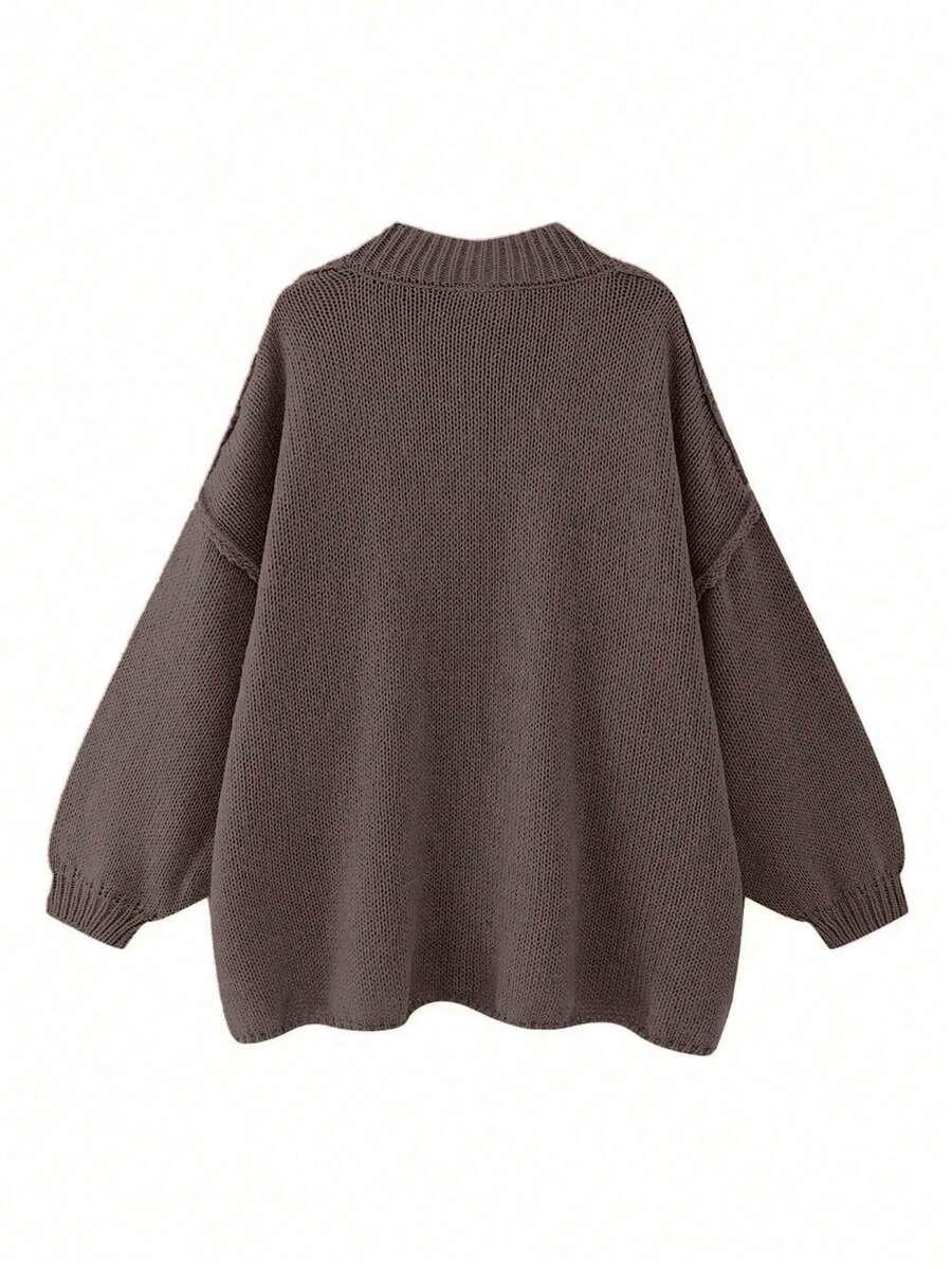 SWETER DZIANINOWY GUZIKI