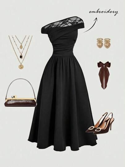 czarna sukienka maxi