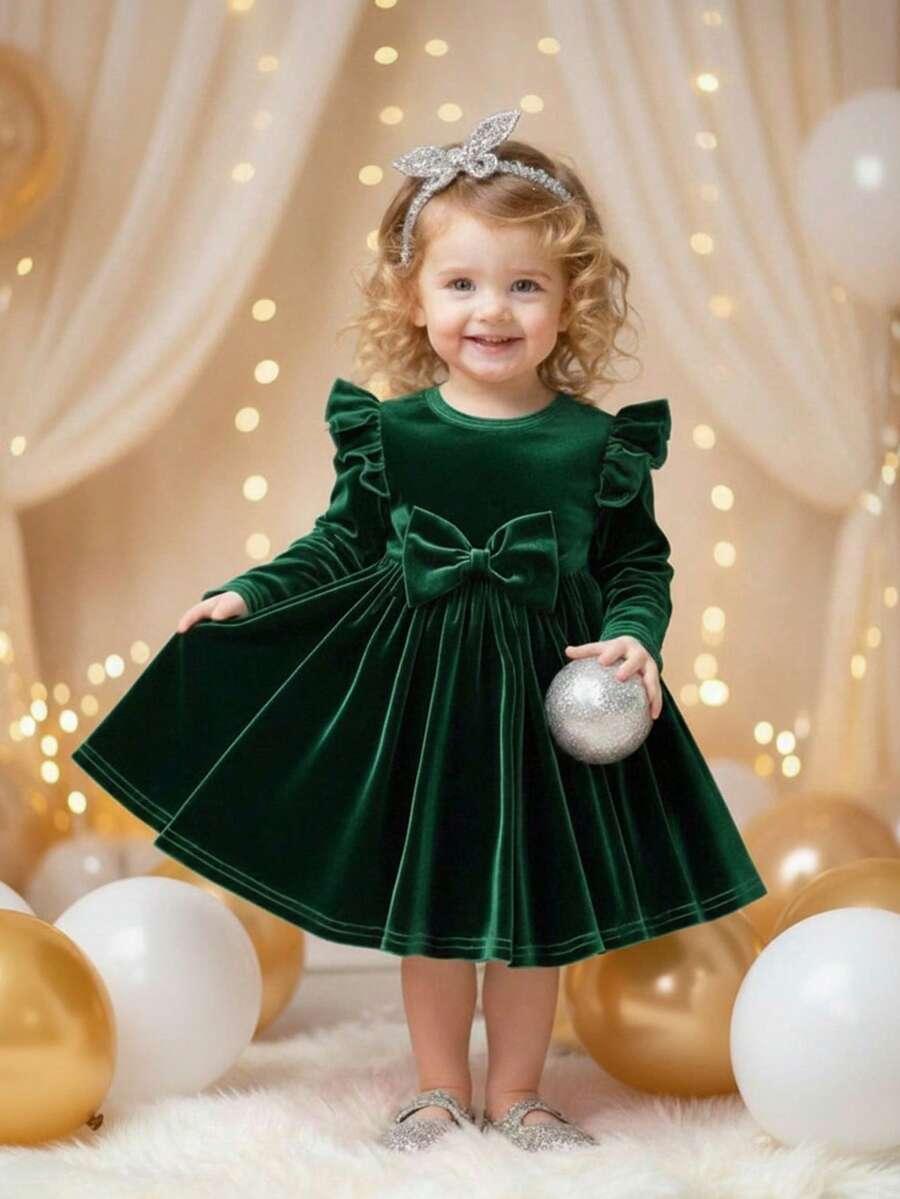 WELUROWA SUKIENKA DZIEWCZĘCA 2-3