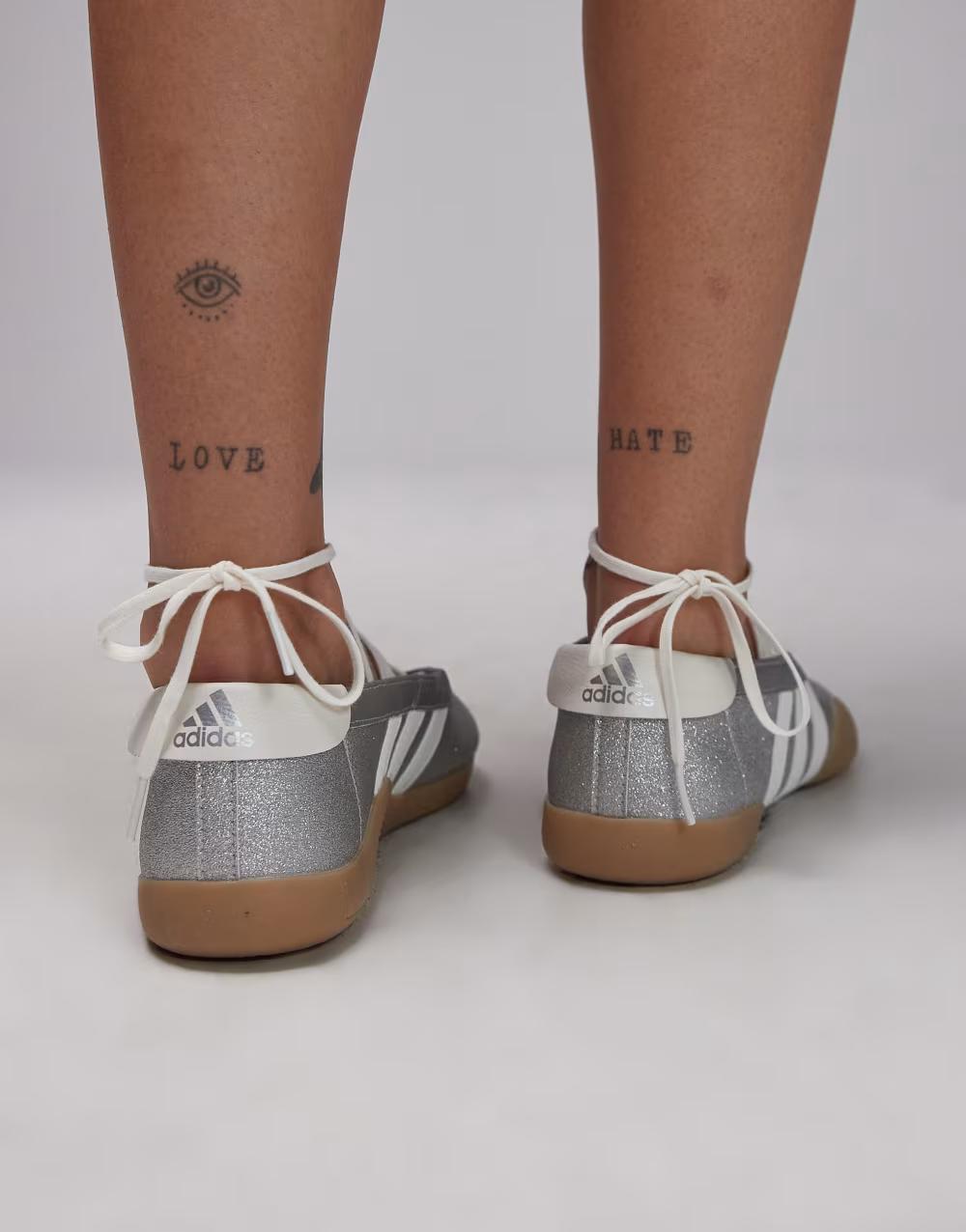 srebrne buty Disco Taekwondo brokat