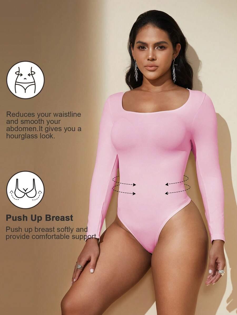 różowe body długi rękaw