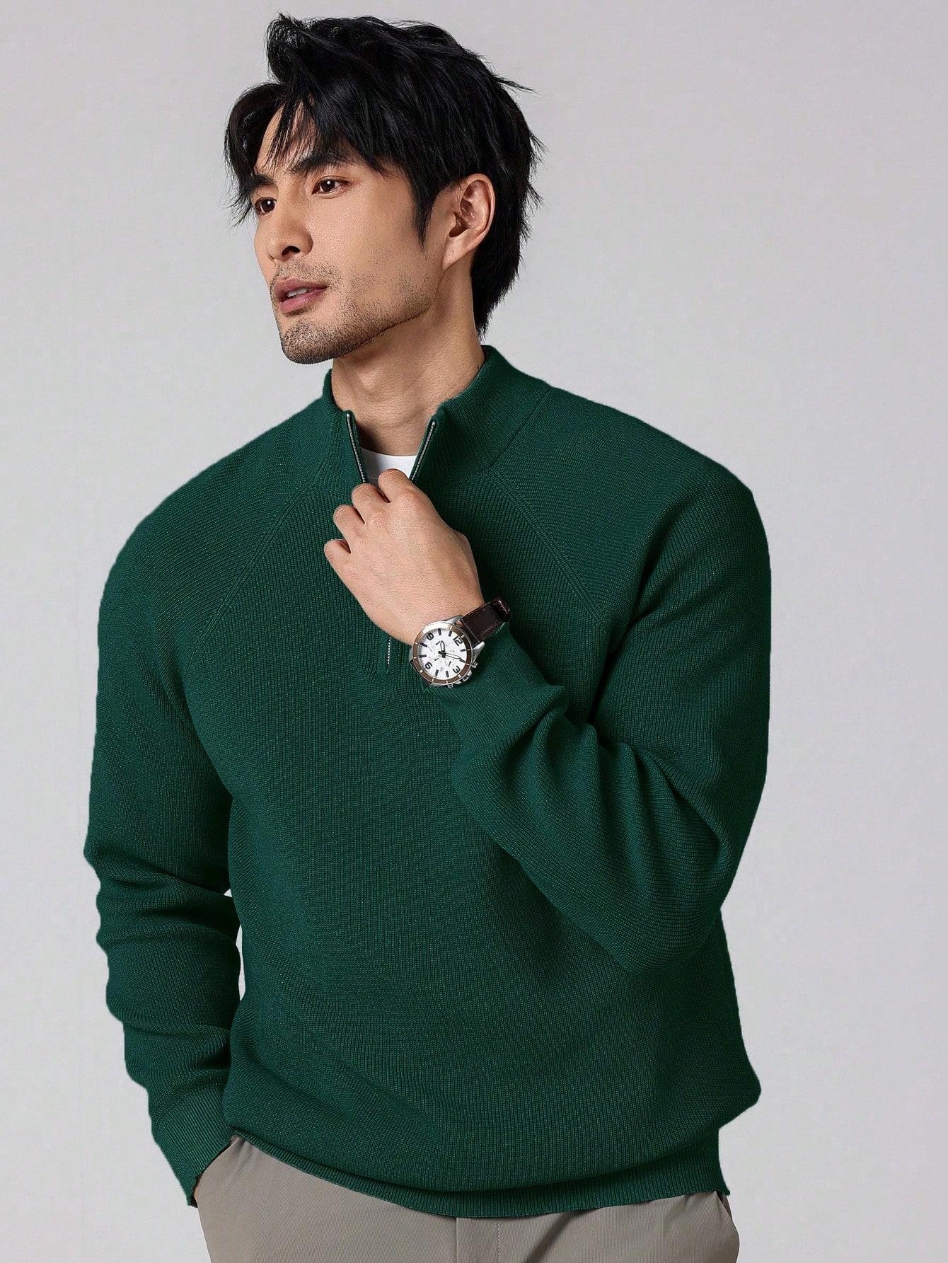 zielony sweter zip