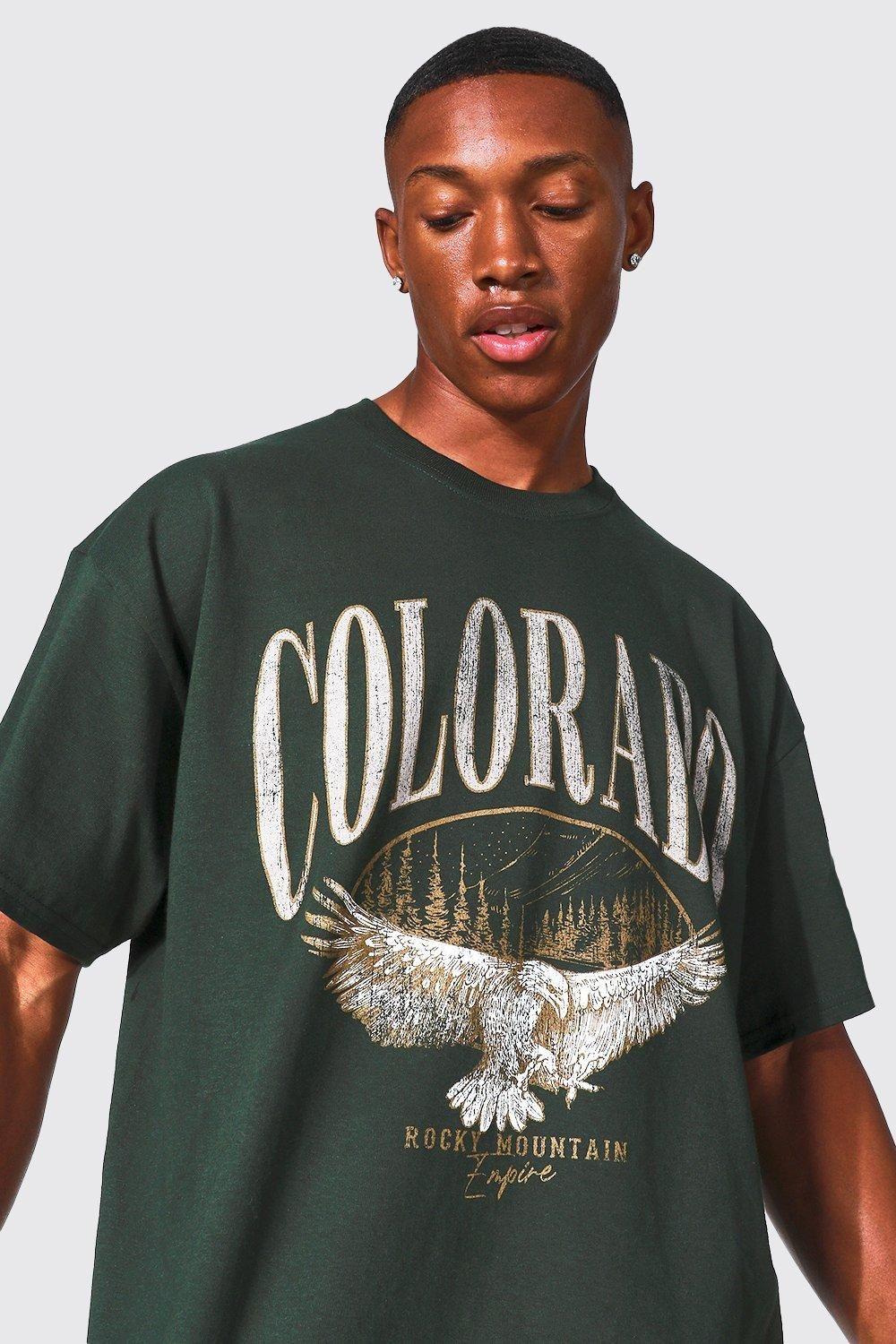 ZIELONY T-SHIRT NADRUK