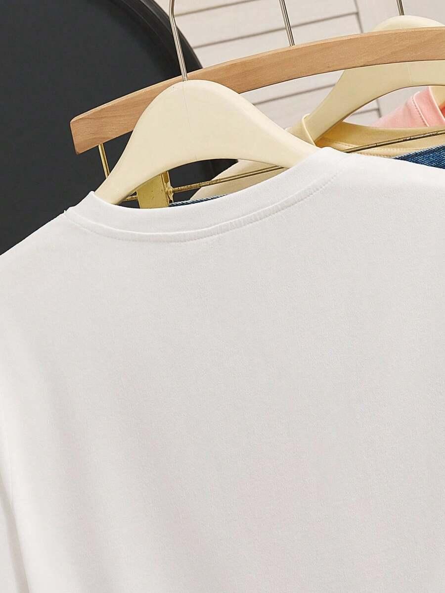biały t-shirt zdobienie
