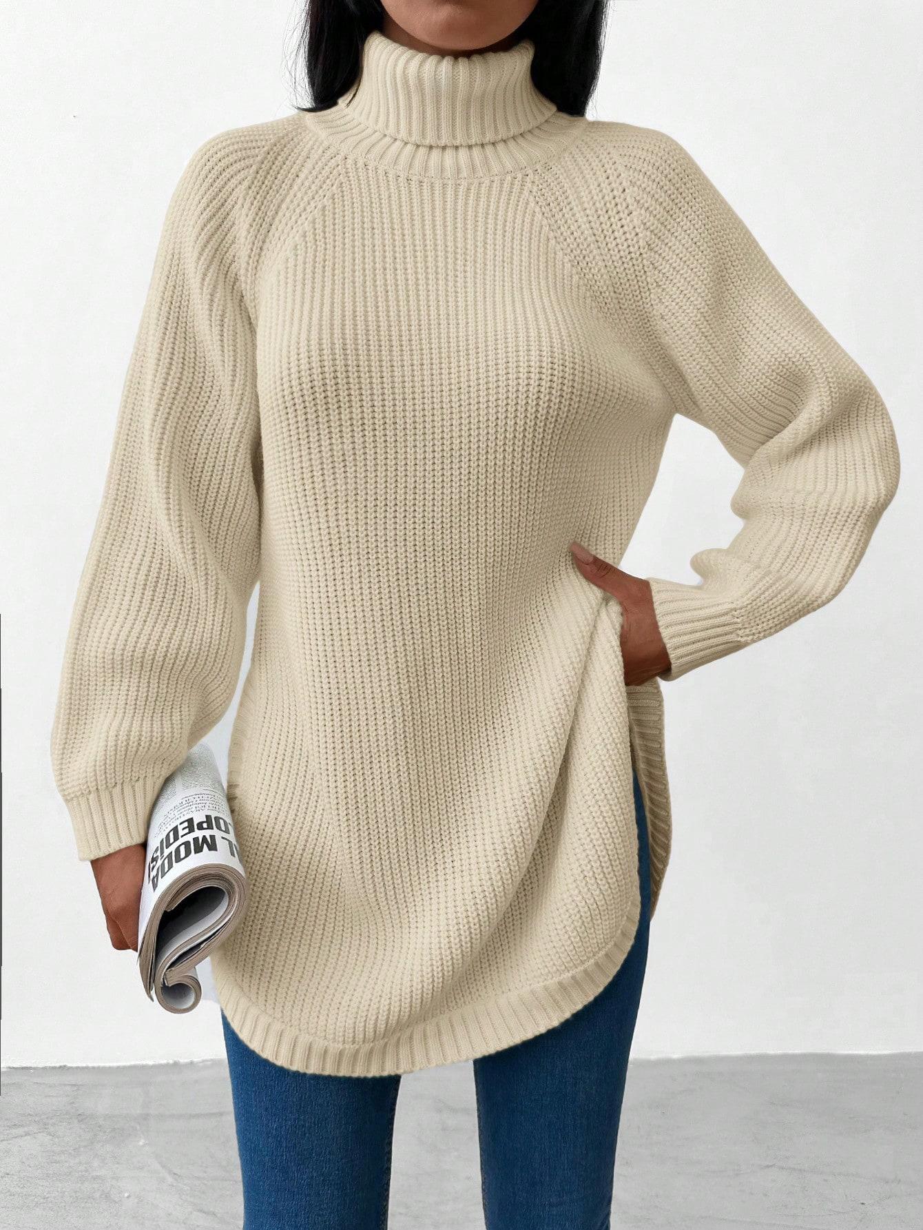 beżowy sweter golf