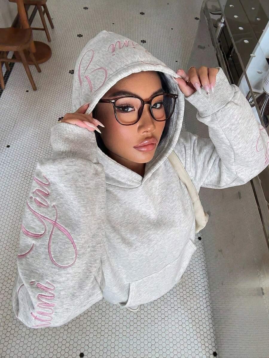 SZARA BLUZA HAFT
