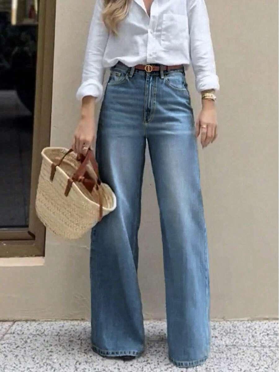 NIEBIESKIE SPODNIE JEANS